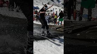 Girls Pond Skim  Water Slide Challenge Grimentz 18 skiing ski switzerland suisse schweiz [upl. by Gally]