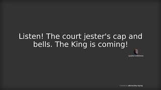 Listen The court jesters cap and bells The King is coming  Ljupka Cvetanova [upl. by Areval]