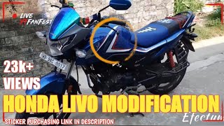 Bike Modification  HONDA LIVO MODIFIED livomodified travelwithsayansurya [upl. by Ahsitahs174]