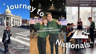 Coffee Competition VLOG EP1🇺🇸what the competition looks like exploring DC amp Georgetown what I eat [upl. by Ornie]