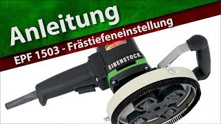 Anleitung EPF 1503  Tiefeneinstellung [upl. by Eneleoj]