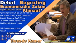 Terugkijken Begroting Economische Zaken amp Klimaat  Tweede Kamer [upl. by Ellga26]