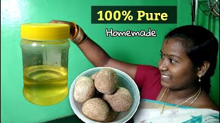 100 Pure Homemade Coconut Oil  Easy Make Coconut Oil  Amala Village Food [upl. by Eseeryt824]