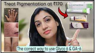 Best Cream for Hyperpigmentation only Rs170 Correct Way to Use Glyco 6 amp GA6 Cream for Melasma [upl. by Derna570]