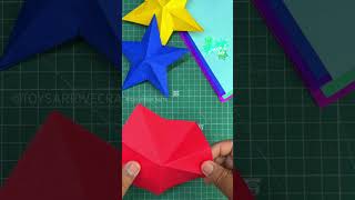 How to Make Easy amp Simple 3D Paper Star  papercraft craft [upl. by Yert]