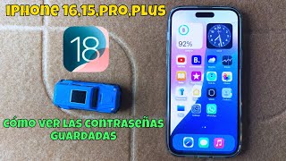 Cómo ver las contraseñas guardadas en iPhone 1615proplus ios 18 [upl. by Alya748]