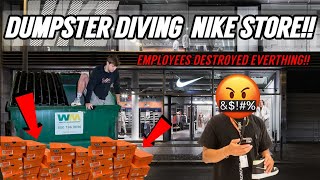 NIKE STORE DUMPSTER DIVING JACKPOT HUNDREDS OF DOLLARS WORTH OF SNEAKERS FOUND [upl. by Aelak619]