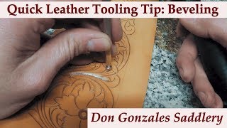 Quick Leather Tooling Tip on Beveling [upl. by Babbie260]