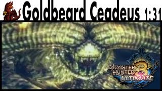 MH3U  Goldbeard Ceadeus Speedrun 131 HBG [upl. by Mhoj]