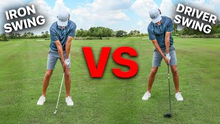 Iron Swing Vs Driver Swing The Difference [upl. by Wilburt]