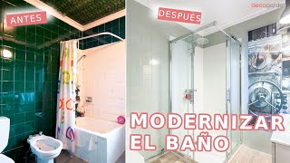 Modernizar el baño con madera y lámparas metalizadas  Decogarden [upl. by Tobe]