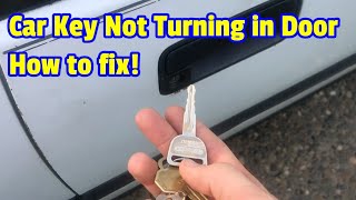 Car Key Not Turning in Door Lock  How to Fix [upl. by Brandie]