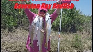 Kayak Fishing Inshore Saltwater Fishing Galveston Bay Redfish [upl. by Awjan]