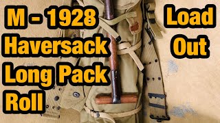 WW2 US Gear M1928 type Haversack amp Pack Roll [upl. by Ibbie]