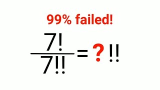 7 ÷ 7 Literally 99 didnt know how to do itmaths mathematics factorial [upl. by Franky]