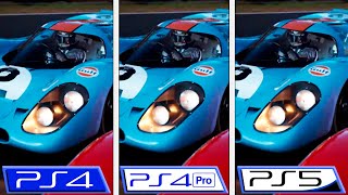 Gran Turismo 7  PS4  PS4 Pro  PS5  Graphics Comparison Review [upl. by Ennovyahs496]