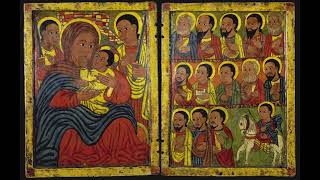 African Art Ethiopian Art Diptych Icon of Mary and Christ [upl. by Granniah]