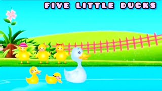 Five little ducks went out one dayfive little duckspoemsnursarry songmmkidsvids [upl. by Martelli]