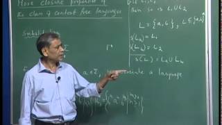 Mod01 Lec28 Closure properties continued cfls not closed under complementation [upl. by Leerzej987]