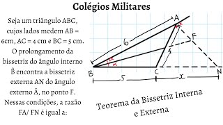 Razão entre dois segmentos de uma bissetriz externa de um triângulo [upl. by Ramberg]