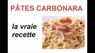 PÂTES CARBONARA La vraie recette [upl. by Hera292]