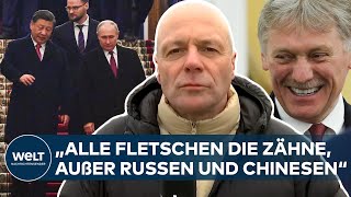 URANMUNITION FÜR DIE UKRAINE PutinSprecher „Alle fletschen die Zähne außer Russen und Chinesen“ [upl. by Lucy944]