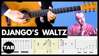 DJANGOS WALTZ  Django Reinhardt Guitar TAB  Lesson  Cover  Tutorial [upl. by Liesa]