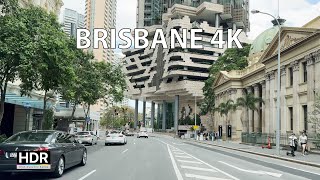 Driving Downtown  Brisbane 4K HDR  Australia  2032 Olympics City [upl. by Ydoow]