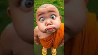 Monk Mode cute monk video Has ke jivange song little monk so cute video shorts [upl. by Plantagenet828]