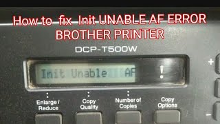 I Fixed the Brother Printer AF Error [upl. by Asenav]