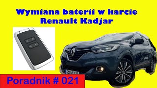 Wymiana bateri od Karty Renault Kadjar [upl. by Giana957]