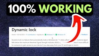 How to Fix Dynamic Lock Not Working in Windows 11 [upl. by Madriene]