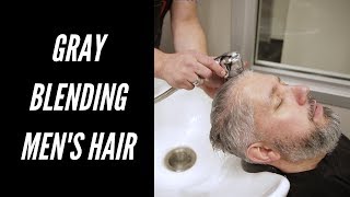 Gray Blending Mens Hair [upl. by Yetta]