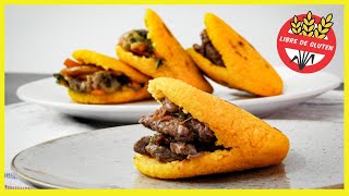 AREPAS de POLENTA con 3 INGREDIENTES sin harina PAN  Receta de arepas venezolanas y colombianas [upl. by Atteynek]