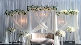 DIY  Elegant White Floral Backdrop [upl. by Centonze746]