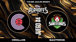 Criollos de Caguas vs Santeros de Aguada  Juego 4  BSN2024 [upl. by Aihsekel]