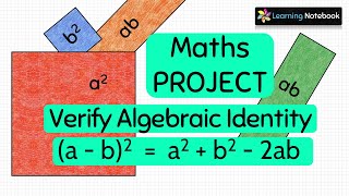 Verify Algebraic Identity ab2  Class 8 9 10 Maths Activity Project TLM [upl. by Shipp23]