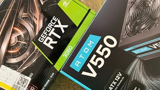 Adding GPU and SMPS to my old pc Upgrading my pc with Nvidia GeForce RTX 3060 and atom v550 PSU [upl. by Orelle]