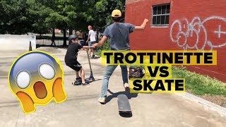 SKATE VS TROTTINETTE DANS LES SKATEPARKS  MON AVIS [upl. by Arraet820]