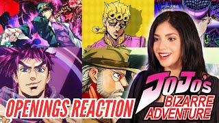 WHAT IS THIS SHOW  JoJos Bizarre Adventure All Openings 111 UNCUT Reaction [upl. by Aimal]