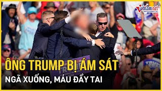 Ông Trump bị ám sát ngay trên bục diễn thuyết bởi súng bắn tỉa cách 60m khi đang vận động tranh cử [upl. by Oiziruam459]