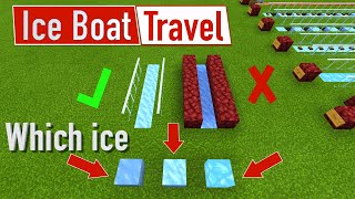 Minecraft Ice Boat Travel Howto and Speed Test Results [upl. by Drarej262]