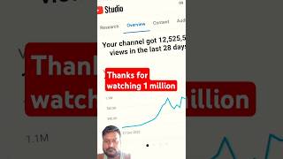 1 millin views की EArning  आंखें खुल गई 😀You Tube shorts earnings shorts [upl. by Alleusnoc]