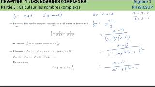 Les nombres complexes  Partie 3  Cours dalgÃ¨bre 1  Chapitre 1 les nombres complexes  SMPC S1 [upl. by Hutchinson]