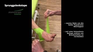 Sprunggelenk Tape Tutorial Kinesiologie Anlage  Training amp Reha [upl. by Aschim509]