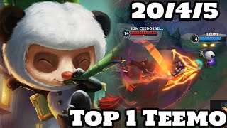 Wild Rift Teemo  Top 1 Teemo Gameplay Rank Master [upl. by Eerolam]