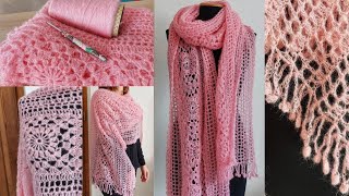 2How to make a mohair Crochet scarfVideo description crochet easycrochet [upl. by Kendrick]