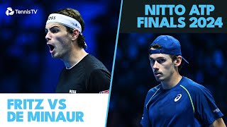 Taylor Fritz vs Alex De Minaur Highlights  Nitto ATP Finals 2024 [upl. by Ayrotal]