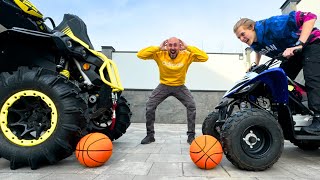 ПОТУЖНИЙ БАХДжип і КВАДРІКИ проти МʼЯЧІВ Jeep and ATV vs BALL [upl. by Cos]