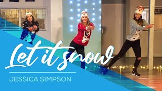 Christmas Dance  Baile de Navidad  Let it Snow  Jessica Simpson  Easy Fitness Dance 2016 [upl. by Ernest377]